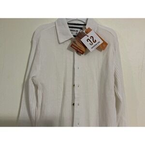 NWT Sovereign Code White Textured Long Sleeve Collared Shirt Kids Size 12